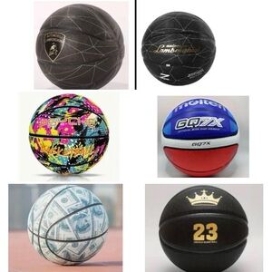 Lamborghini Black and Silver Basketball